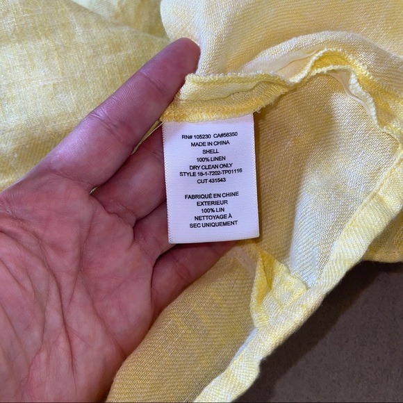 JOIE Febronia Ruffle Sleeve Linen Crop Top - Picture 10 of 11